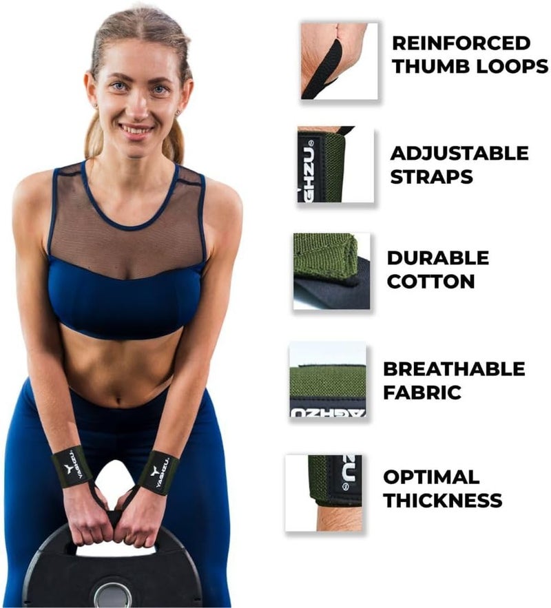 YAGHZU Wrist Wraps Weightlifting - Premium Quality Wrist Straps for Weightlifting,18 inch Weight Lifting Wrist Wraps, Heavy Duty Gym Wrist Wraps with Thumb Loop, Adjustable Wrist Support Wrist Strap - Image 3